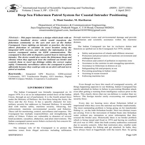 Ieeepro techno solutions   2013 ieee embedded project deep sea fishermen part...