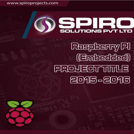 IEEE RASPBERRY PI PROJECT TITLE 2015-16