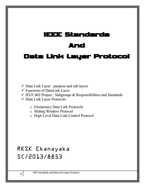 Presentation of computer network on data link layer