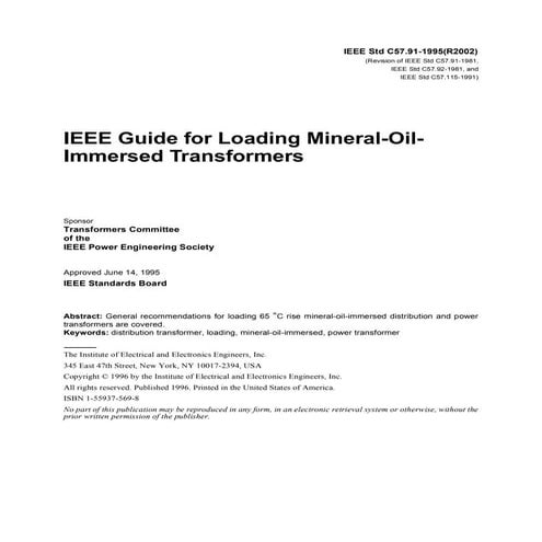  - IEEE Std C57.91-1995