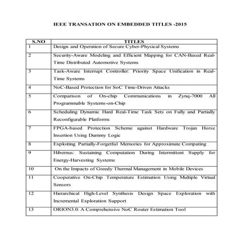 Ieee transation on embedded titles