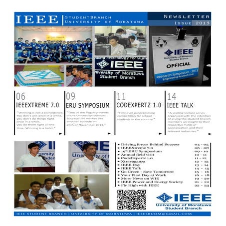 Ieee UoM SB newsletter 2013
