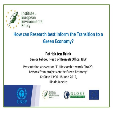 IEEP presentation of Knossos Green Economy briefings  18 june 2012  UNEP Pavi...