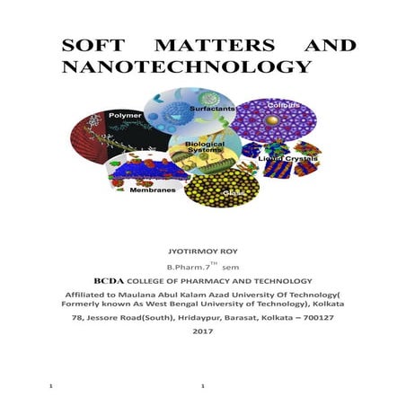 Soft matter and nanotechnology 