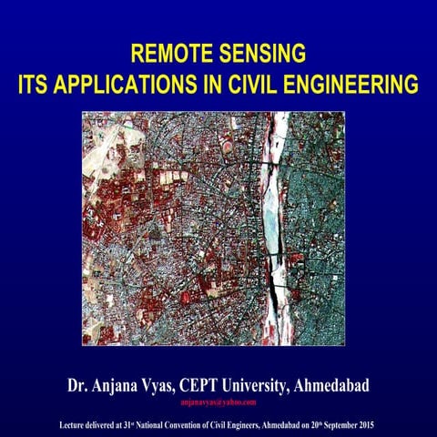 Application of Remote Sensing in Civil Engineering