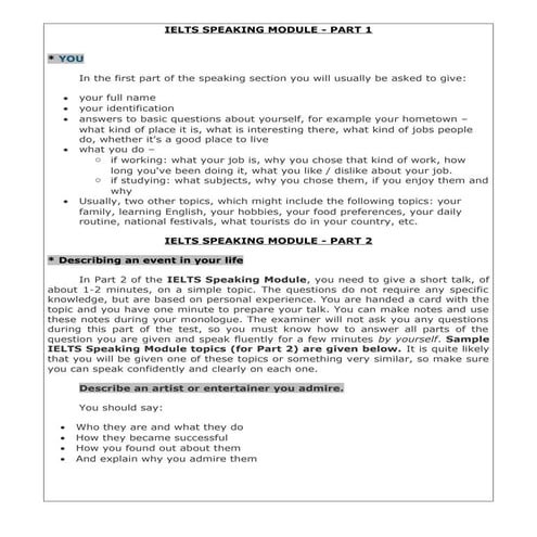 Ielts speaking-module