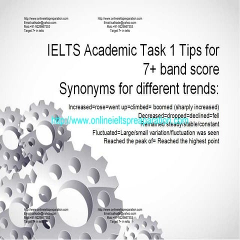 Ielts academic task 1 tips and vocabulary for 7+ band score | PPT