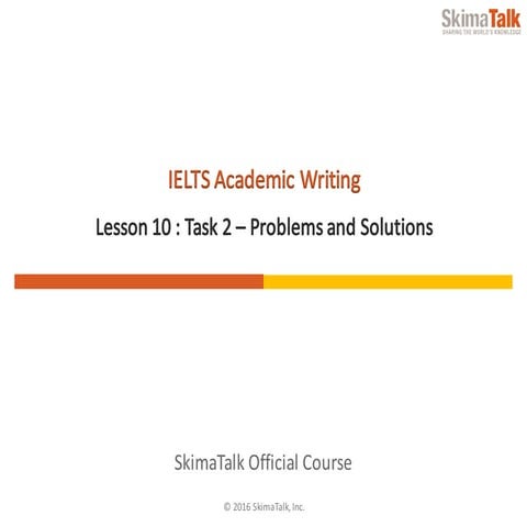 IELTS Academic Writing Lesson 10