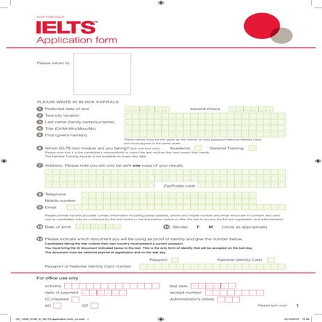 Ielts application form_2014