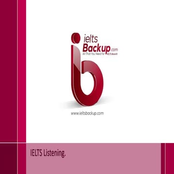 IELTS Listening - Note Completion - Introduction - Useful Tips