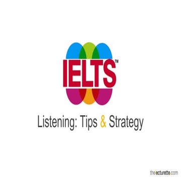  IELTS Listening; Tips and Strategy