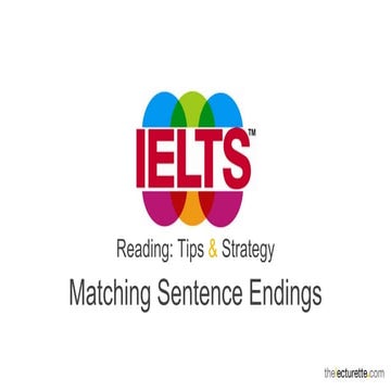 IELTS Reading: Matching Sentence Endings