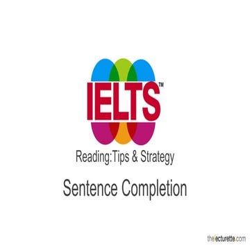 IELTS Reading: Sentence Completion