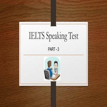 Ielts speaking test   ppt