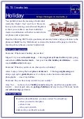 Holiday vocabulary