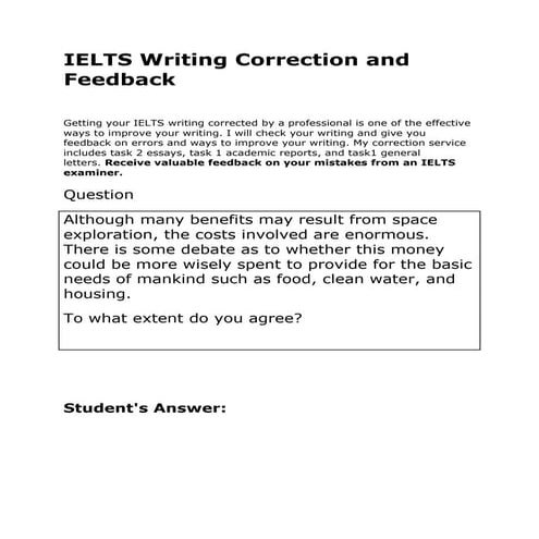 Ielts writing correction