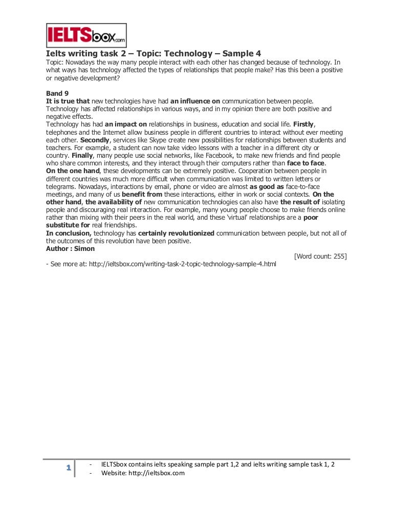 Technology Essay Ielts Writing Task 2 Technology Essay Ielts Writing Task 2