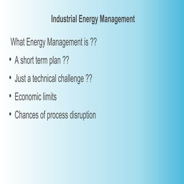 View of Industrial energy mangment. Industrial Audit | PPTX