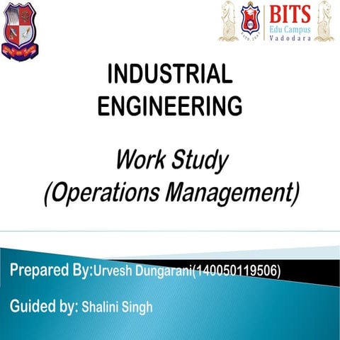 Work Study(Operatiiion management)