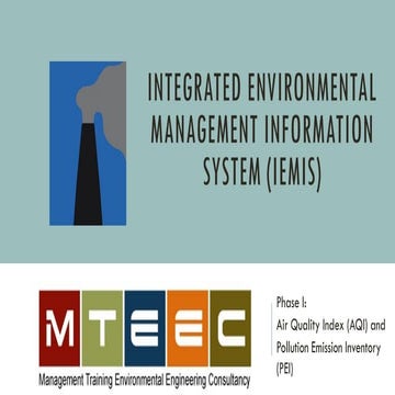 Integrated Environmental Management Information System (IEMIS) 
