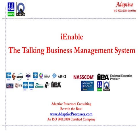 iEnable - the talking QMS from Adaptive Processes