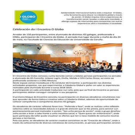 I encontro o globo. nova