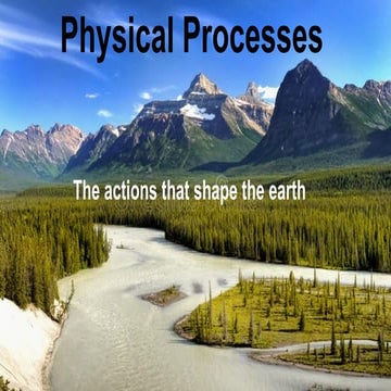 Physical Processes. The Actions that Shape the Earth.