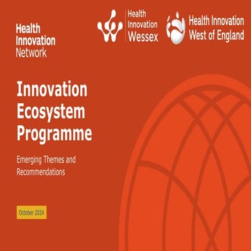 Innovation Ecosystem Programme rapid insight recommendations November 2024.pdf