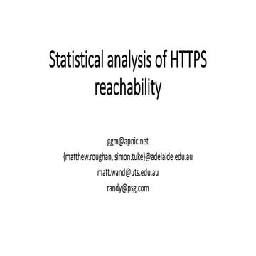 Statistical analysis of HTTPS reachability | PDF