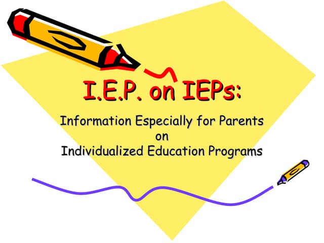 IEP individualized education plan | PPTX