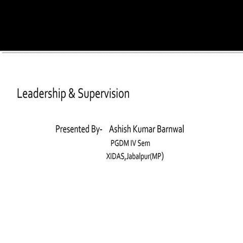 leadership supervision