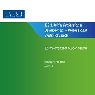 IES 3 - Professional Skills