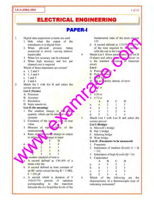 Ies electrical-engineering-paper-1-2006 | PDF
