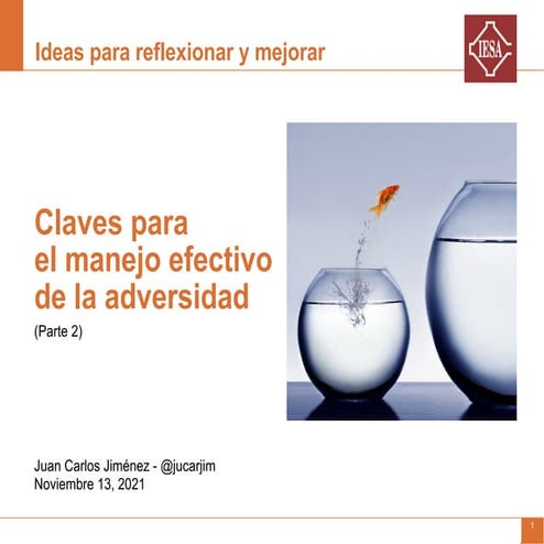 Claves para el manejo efectivo de la adversidad (Parte 2)