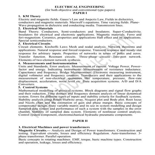 Ies electrical engineering syllabus