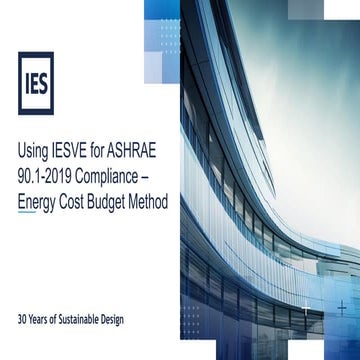 Using IESVE for ASHRAE 90.1-2019 Compliance –  Energy Cost Budget Method
