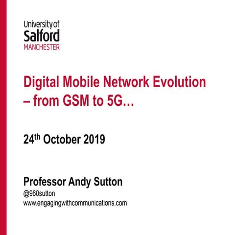 Digital Mobile Network Evolution - from GSM to 5G