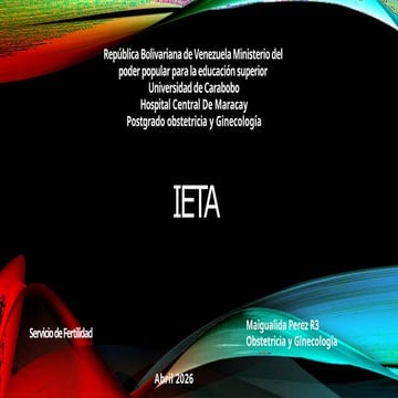 CLASIFICACIÓN IETA E IOTA INTERNADO GINECOLOGÍA | PPTX