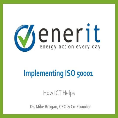 ISO 50001 Presentation by Enerit at Industrial Energy Technology Conference 2015