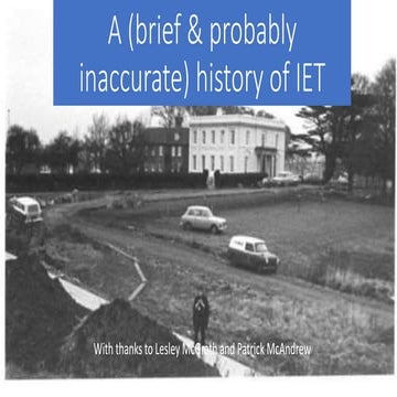 (brief) history of IET