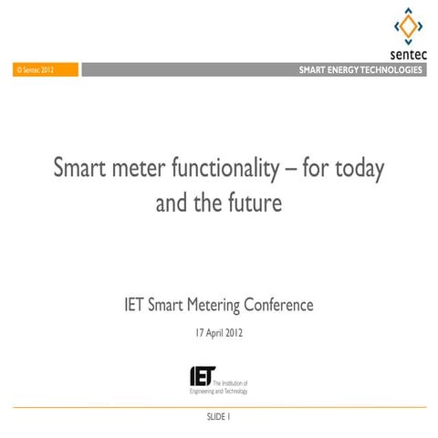 Smart meter functionality for today and for the future