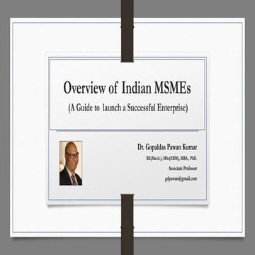 Overview of Indian MSMEs