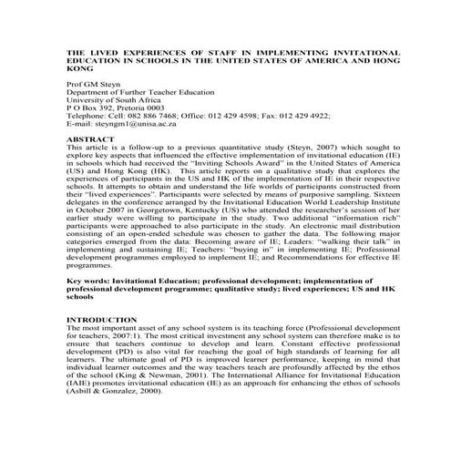 Ie usahk qualitative journal of education second revision