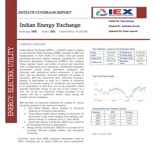 Indian Energy Exchange Ltd report