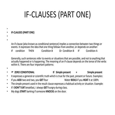 If Clauses