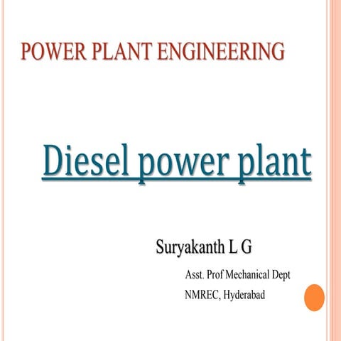 Diesel power plant