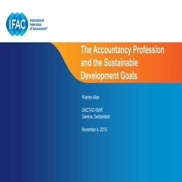 The Accountancy Profession and the Sustainable Development Goals