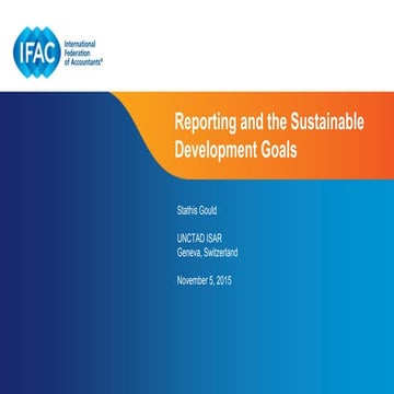 Reporting and the Sustainable Development Goals