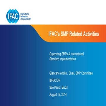 IFAC's SMP Related Activities