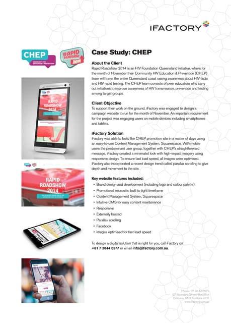 Case Study: HIV Foundation Queensland CHEP by iFactory
